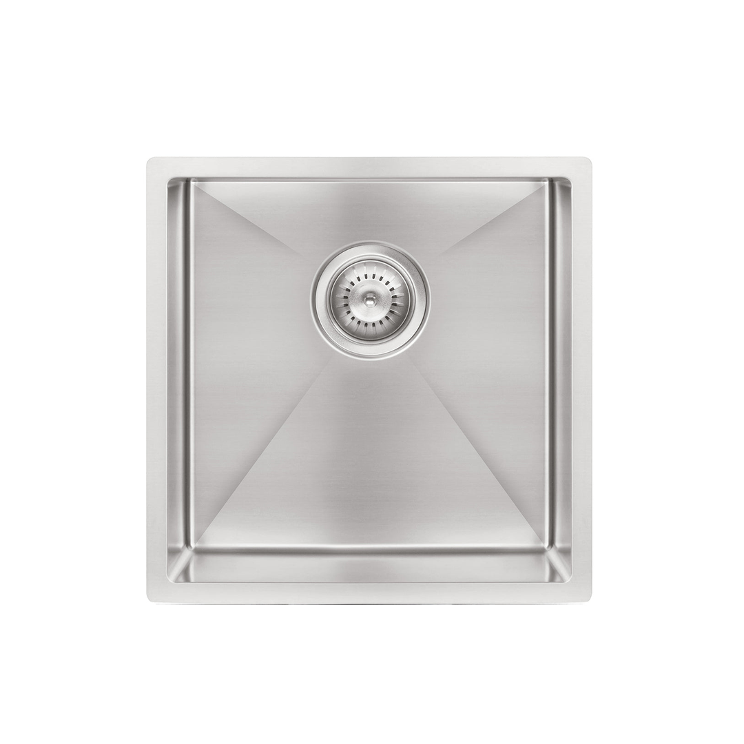 Meir Kitchen Sink Single Bowl 450 X 450 - Brushed Nickel