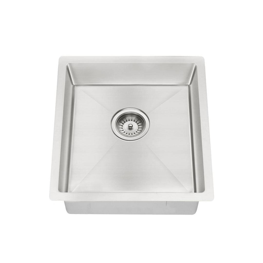 Meir Kitchen Sink Single Bowl 450 X 450 - Brushed Nickel