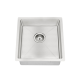 Meir Kitchen Sink Single Bowl 450 X 450 - Brushed Nickel