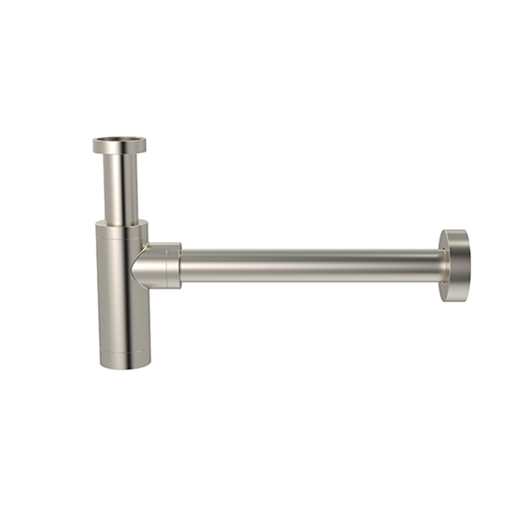 Meir Round Bottle Trap For 32Mm Basin Waste & 32Mm Waste Pipe With 40Mm Adapter - Brushed Nickel