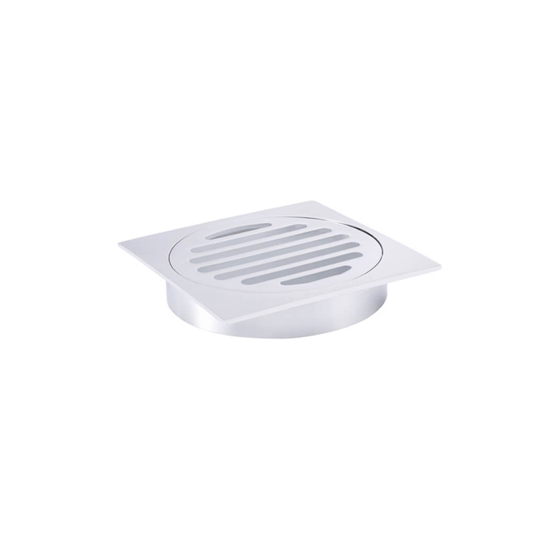 Meir Square Floor Grate Shower Drain 100Mm Outlet - Polished Chrome