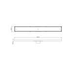 Meir Shower Channel Waste 900Mm With Tile Insert - Tiger Bronze Mp06F-T900-Pvdbb
