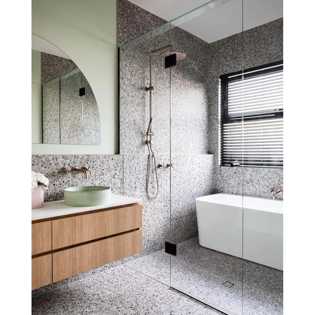 Meir Shower Waste With Tile Insert - Brushed Nickel