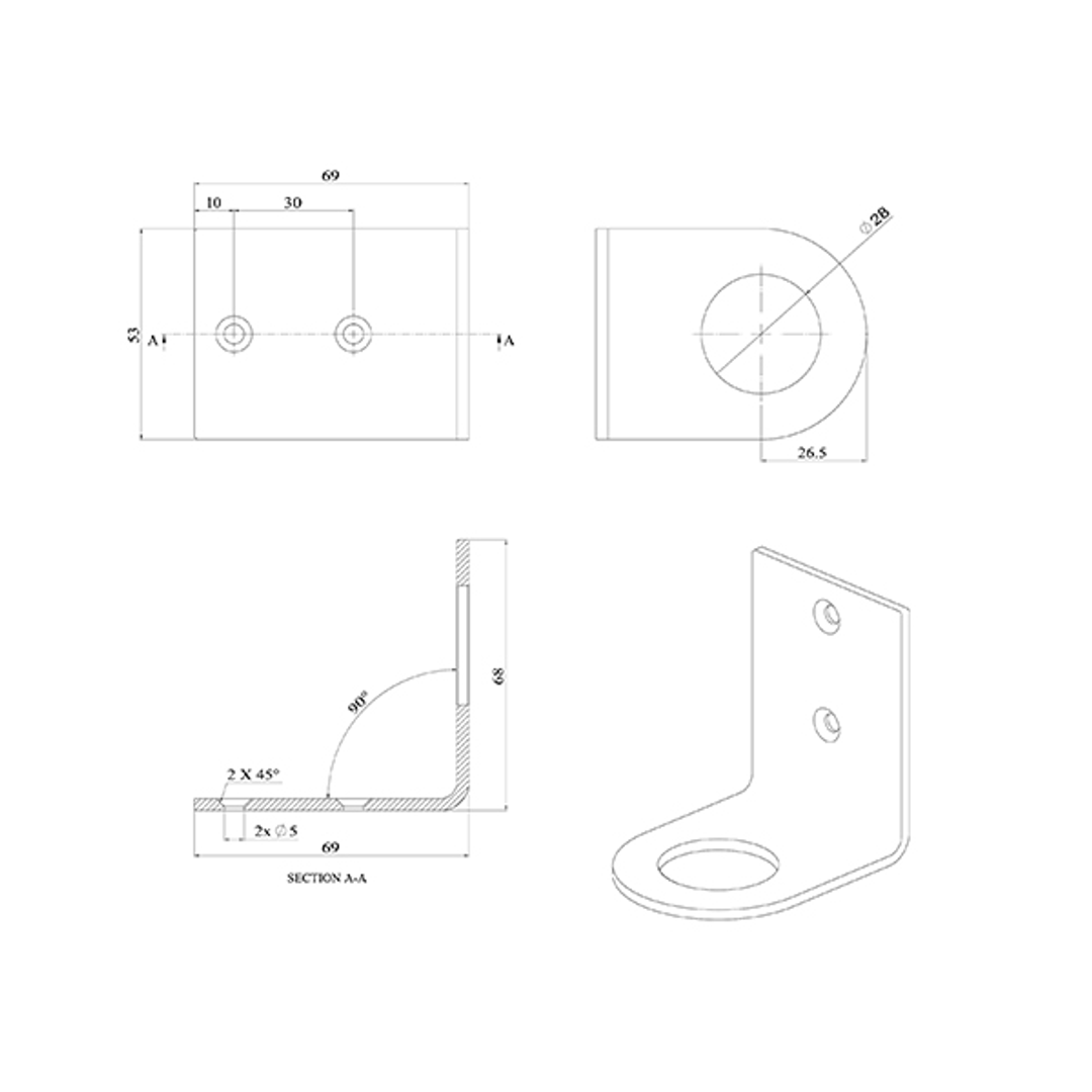 Meir Soap Dispenser Bottle Bracket - Lustre Bronze