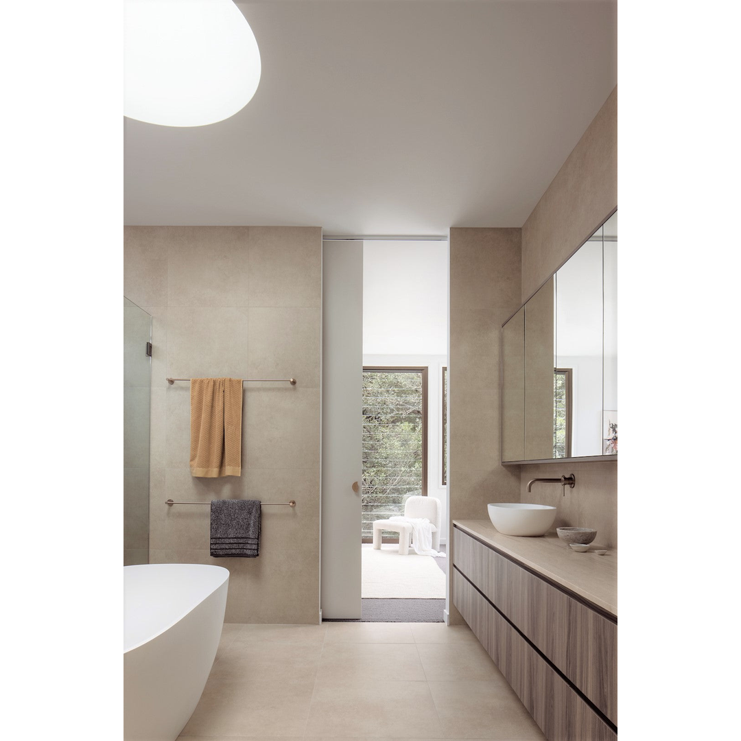 Meir Round Single Towel Rail 900Mm - Champagne