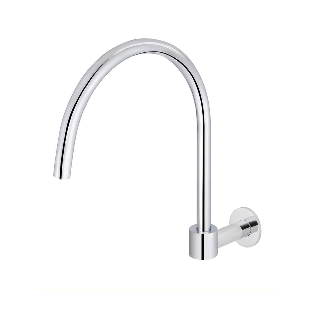 Meir Round High Rise Swivel Wall Spout - Polished Chrome