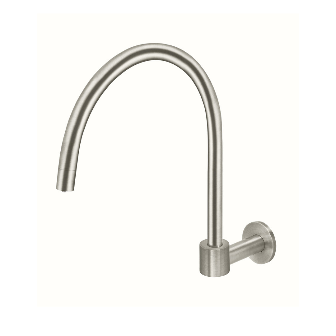 Meir Round High Rise Swivel Wall Spout - Brushed Nickel