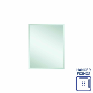 Thermogroup Montana Rectangle 25mm Bevel Edge Mirror 600x750mm - With Hangers