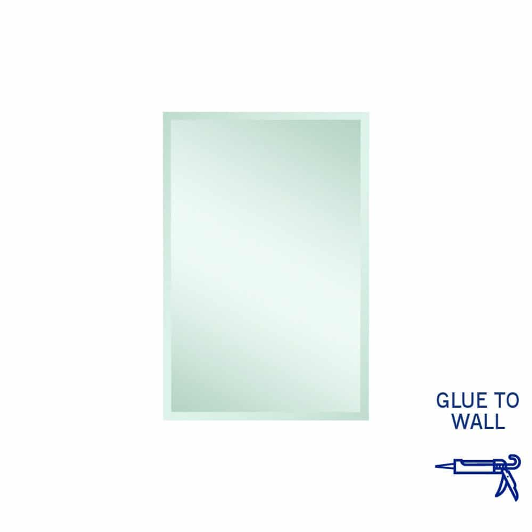 Thermogroup Montana Rectangle 25mm Bevel Edge Mirror 600x900mm - Glue to Wall
