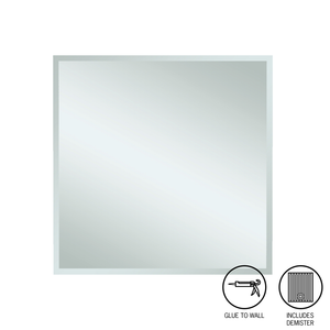 Thermogroup Montana Square 25Mm Bevel Edge Mirror-600X750Mm - Glue-To-Wall And Demister