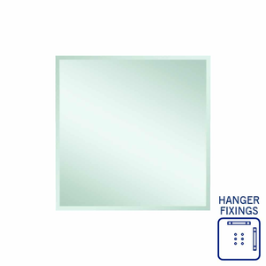 Thermogroup Montana Rectangle 25mm Bevel Edge Mirror 900x900mm - With Hangers