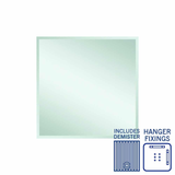 Thermogroup Montana Rectangle 25mm Bevel Edge Mirror 900x900mm - With Hangers and Demister