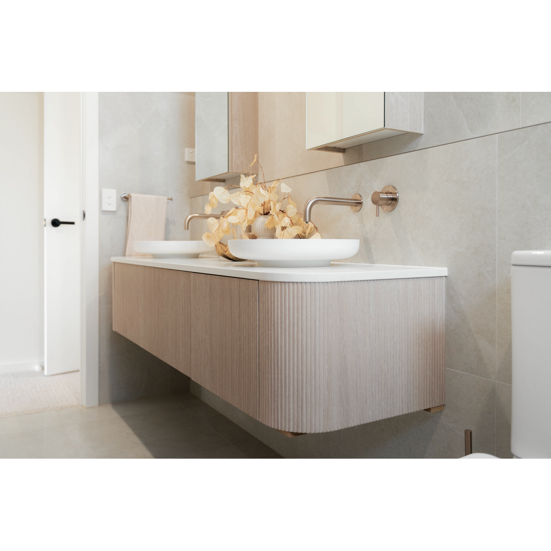 Meir Round Wall Mixer Short Pin Lever Finish Kit - Champagne