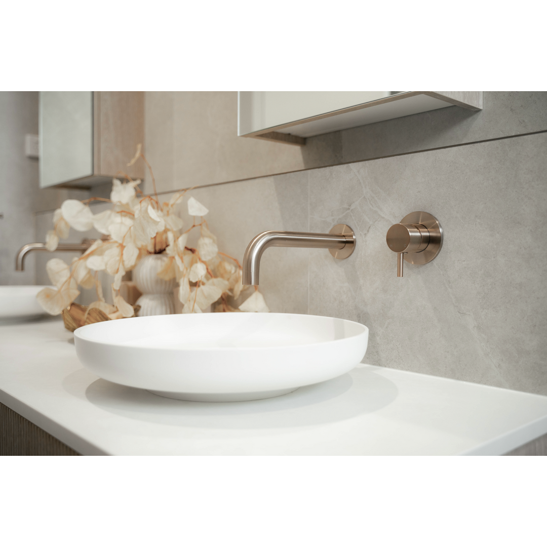 Meir Round Wall Mixer Short Pin Lever Finish Kit - Champagne