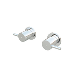 Meir Round Quarter Turn Wall Top Assemblies - Polished Chrome