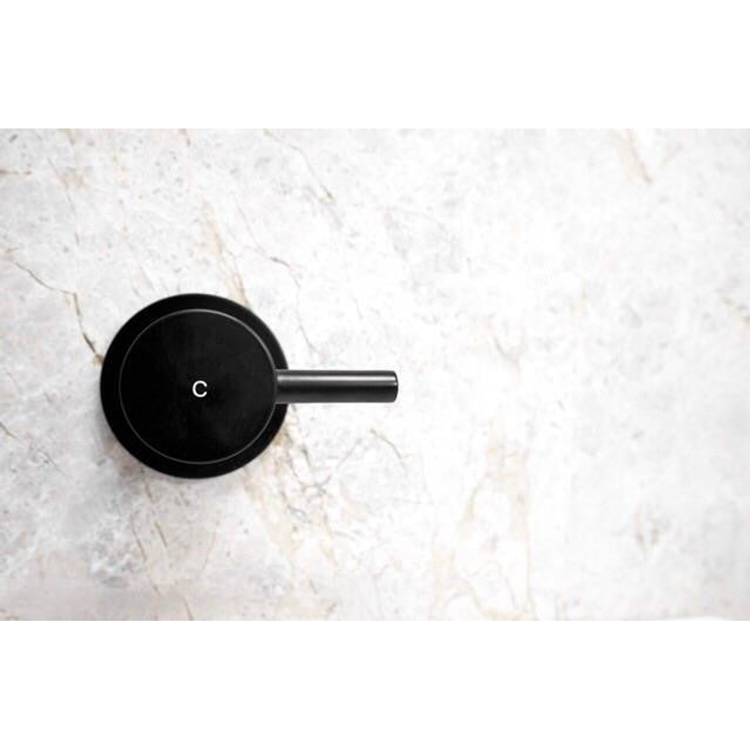 Meir Round Quarter Turn Wall Top Assemblies - Matte Black