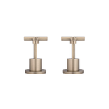 Meir Cross Handle Jumper Valve Wall Top Assemblies - Champagne