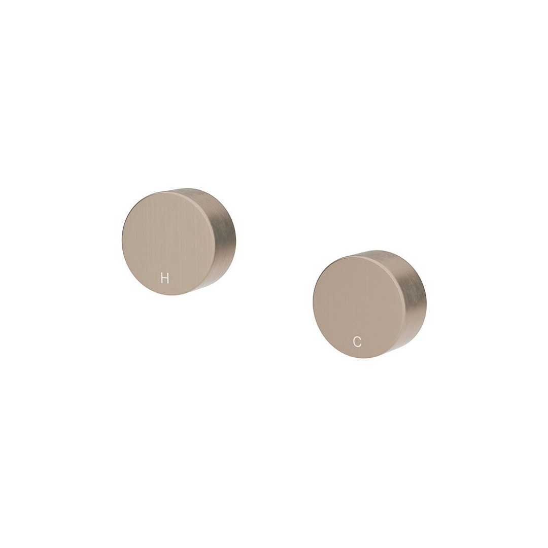 Meir Circular Wall Taps - Champagne