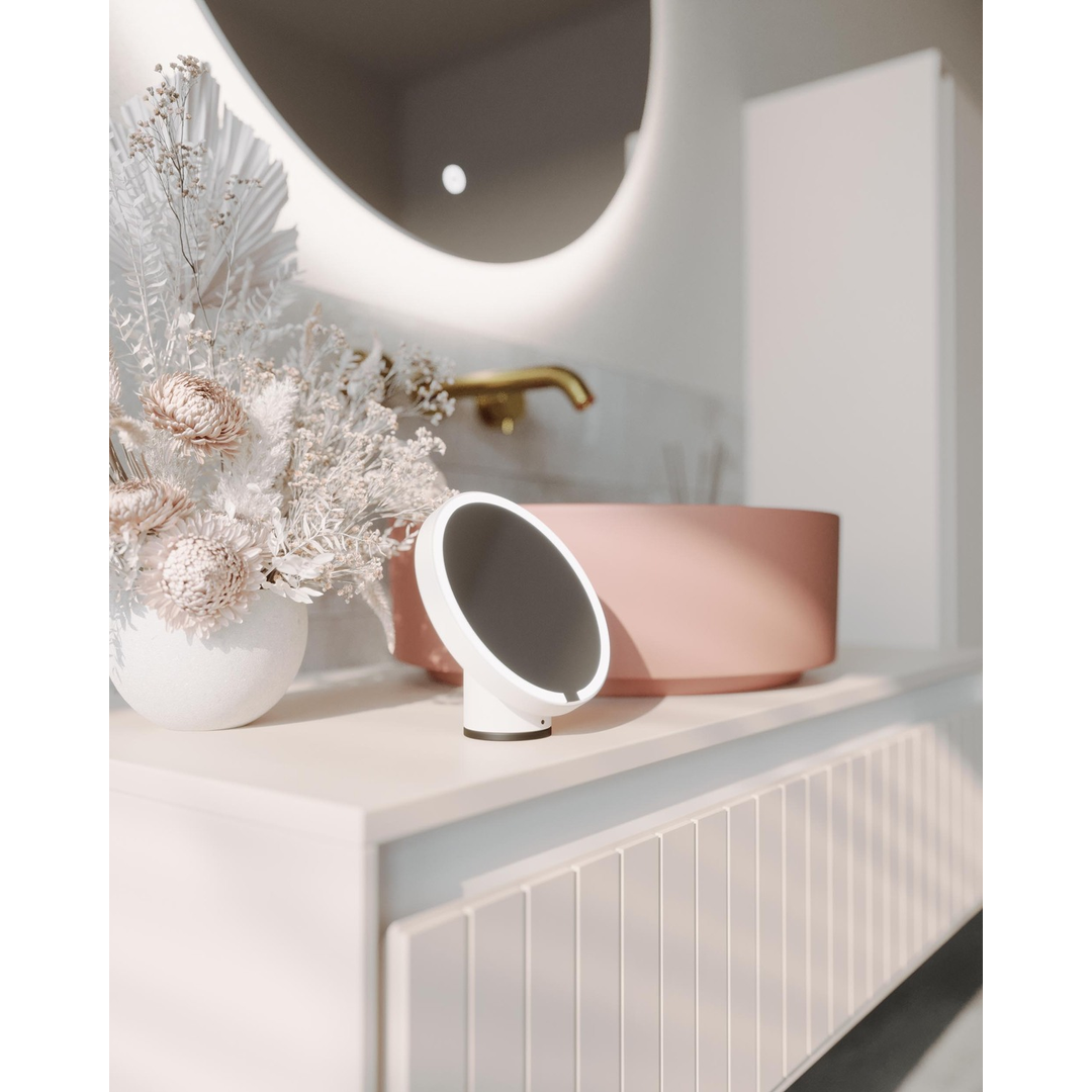Arch 500D Led Remer Mirror Baltic Brass Frame With Mirage Magnifier