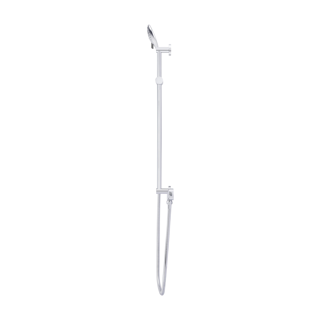 Meir Round Three Function Hand Shower On Rail Column - Polished Chrome Mz0402-C