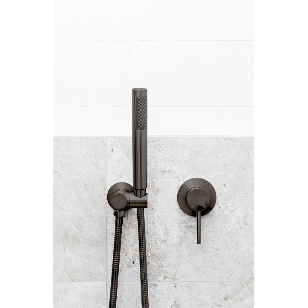 Meir Round Shower On Bracket - Shadow