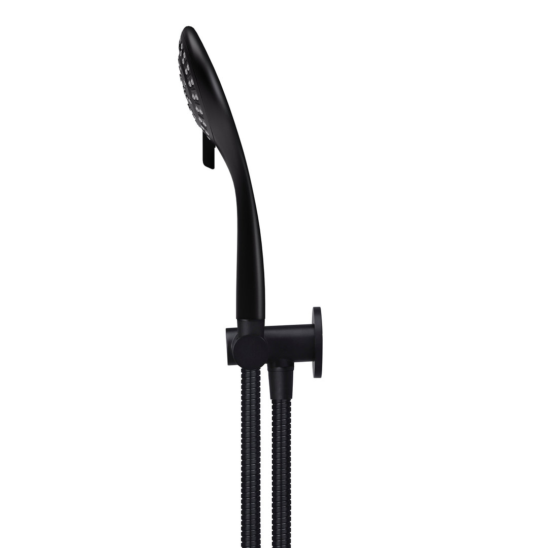 Meir Round Hand Shower On Swivel Bracket - Matte Black
