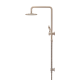 Meir Round Combination Shower Rail 200Mm Rose Three Function Hand Shower - Champagne