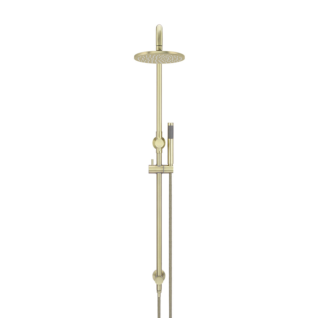 Meir Round Combination Shower Rail 200Mm Rose Three Function Hand Shower - Tiger Bronze