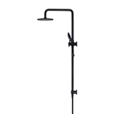 Meir Round Combination Shower Rail 200Mm Rose Three-Function Hand Shower - Matte Black Mz0704
