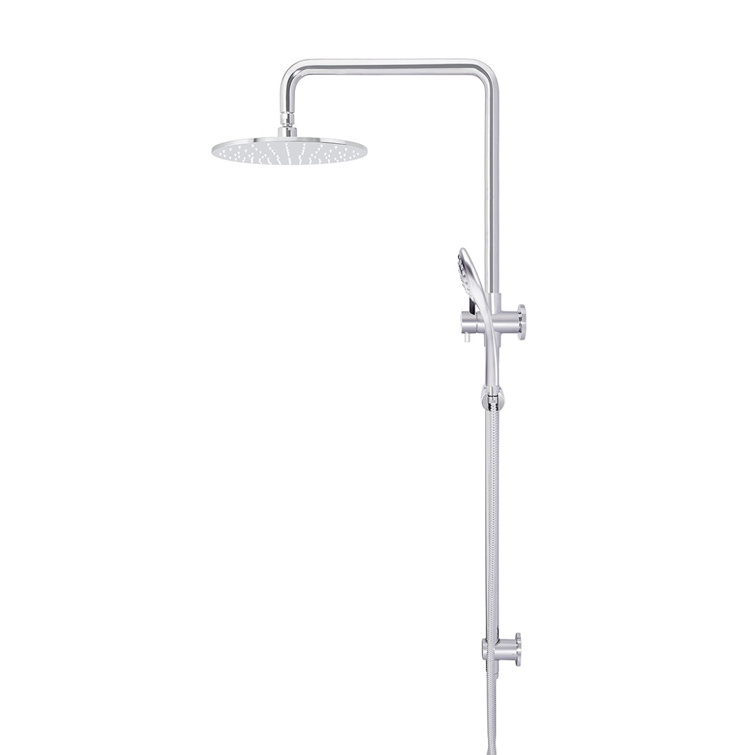Meir Round Combination Shower Rail 300Mm Rose Three Function Hand Shower - Polished Chrome