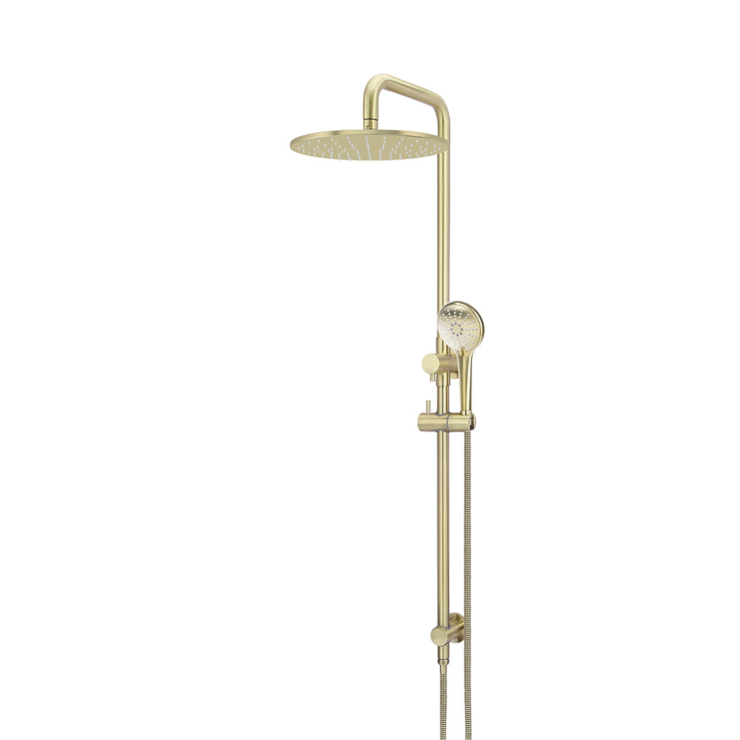 Meir Round Combination Shower Rail 300Mm Rose Three Function Hand Shower - Tiger Bronze