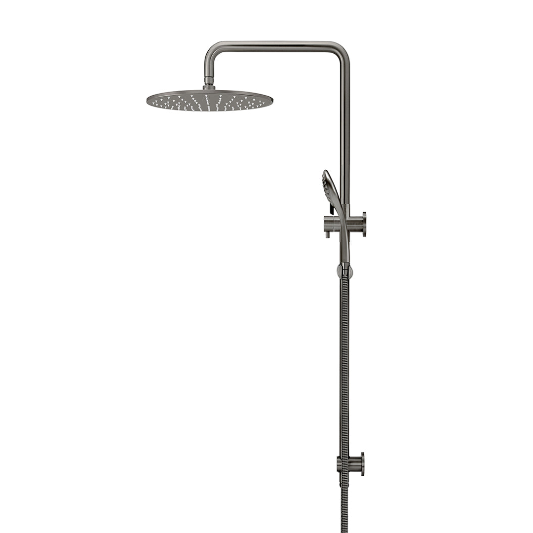 Meir Round Combination Shower Rail 300Mm Rose Three Function Hand Shower - Shadow