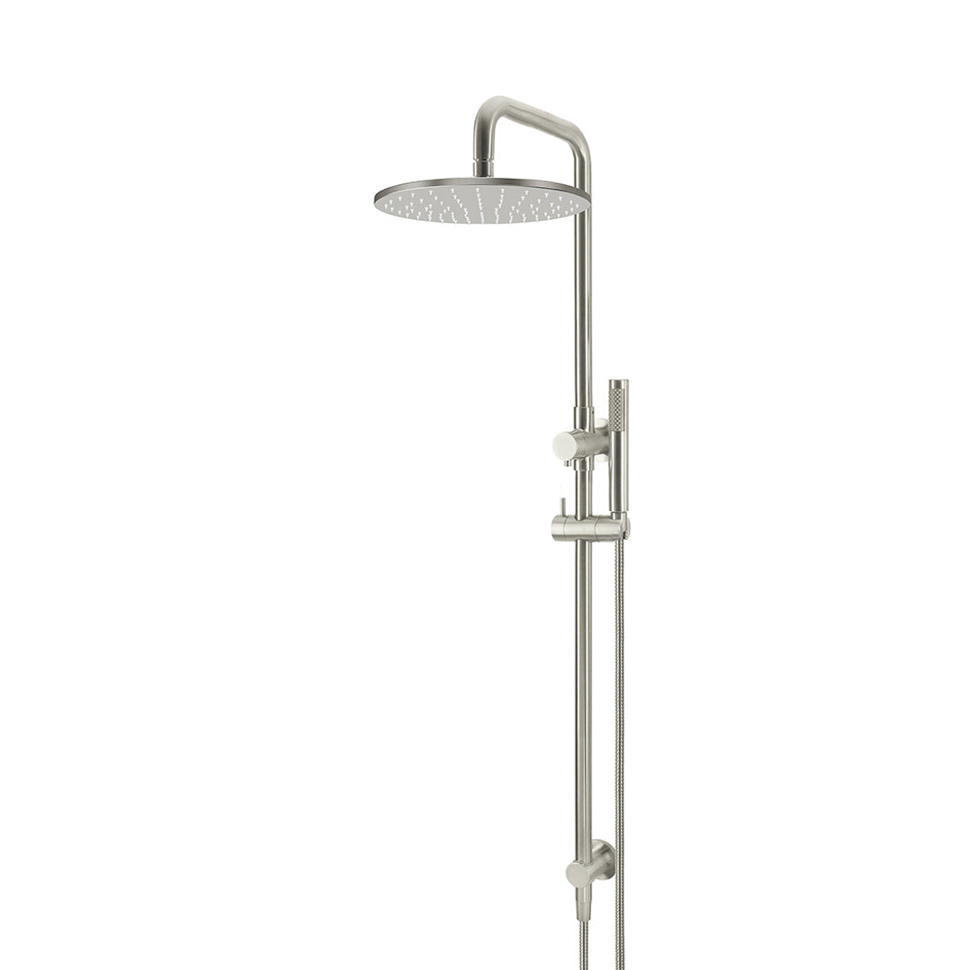Meir Round Comb Shower Rail 300Mm Rose Sngl Function Hand Shower - Brushed Nickel Mz0706-R-Pvdbn