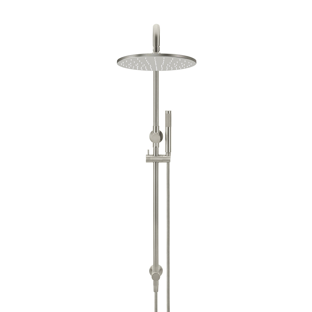 Meir Round Comb Shower Rail 300Mm Rose Sngl Function Hand Shower - Brushed Nickel Mz0706-R-Pvdbn