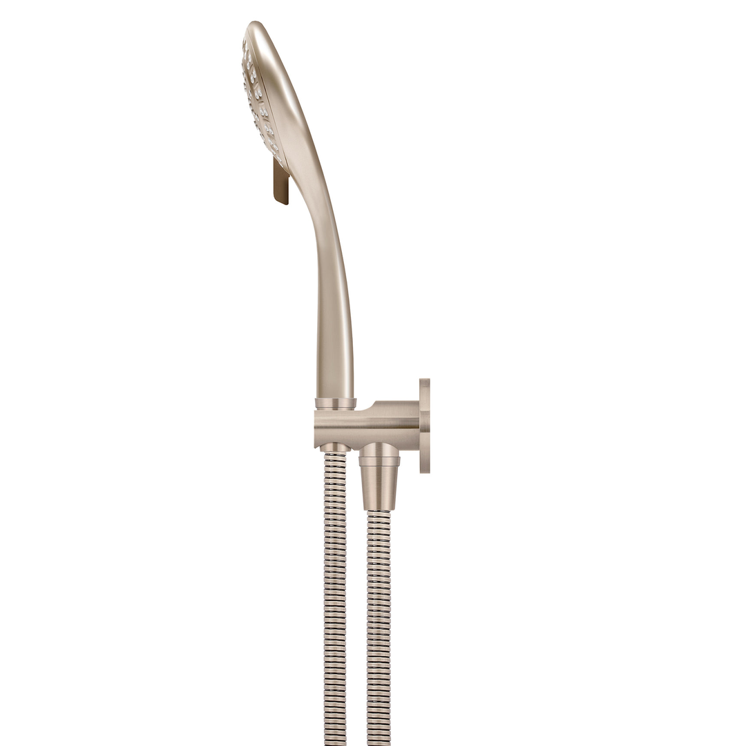 Meir Round Three Function Hand Shower On Fixed Bracket - Champagne
