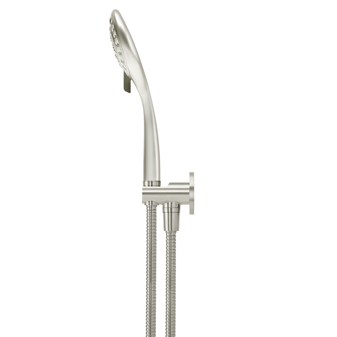 Meir Round Three Function Hand Shower On Fixed Bracket - Brushed Nickel