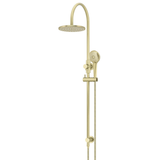 Meir 200Mm Round Overhead Shower Rail Three Function Hand Shower - Tiger Bronze