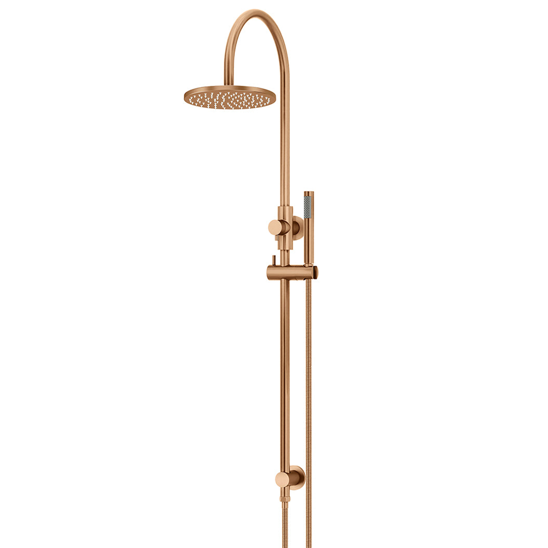 Meir 200Mm Round Overhead Shower Set Single Function Hand Shower - Lustre Bronze