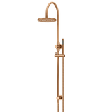 Meir 200Mm Round Overhead Shower Set Single Function Hand Shower - Lustre Bronze