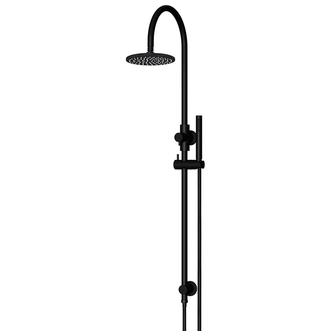 Meir 200Mm Round Overhead Shower Set Single Function Hand Shower - Matte Black