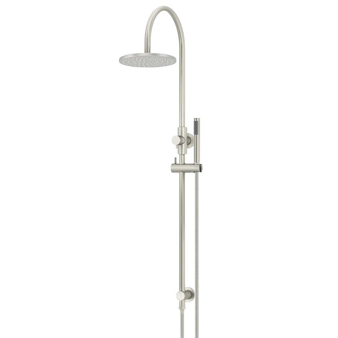Meir 200Mm Round Overhead Shower Set Single Function Hand Shower - Brushed Nickel Mz0904-R-Pvdbn