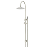 Meir 200Mm Round Overhead Shower Set Single Function Hand Shower - Brushed Nickel Mz0904-R-Pvdbn