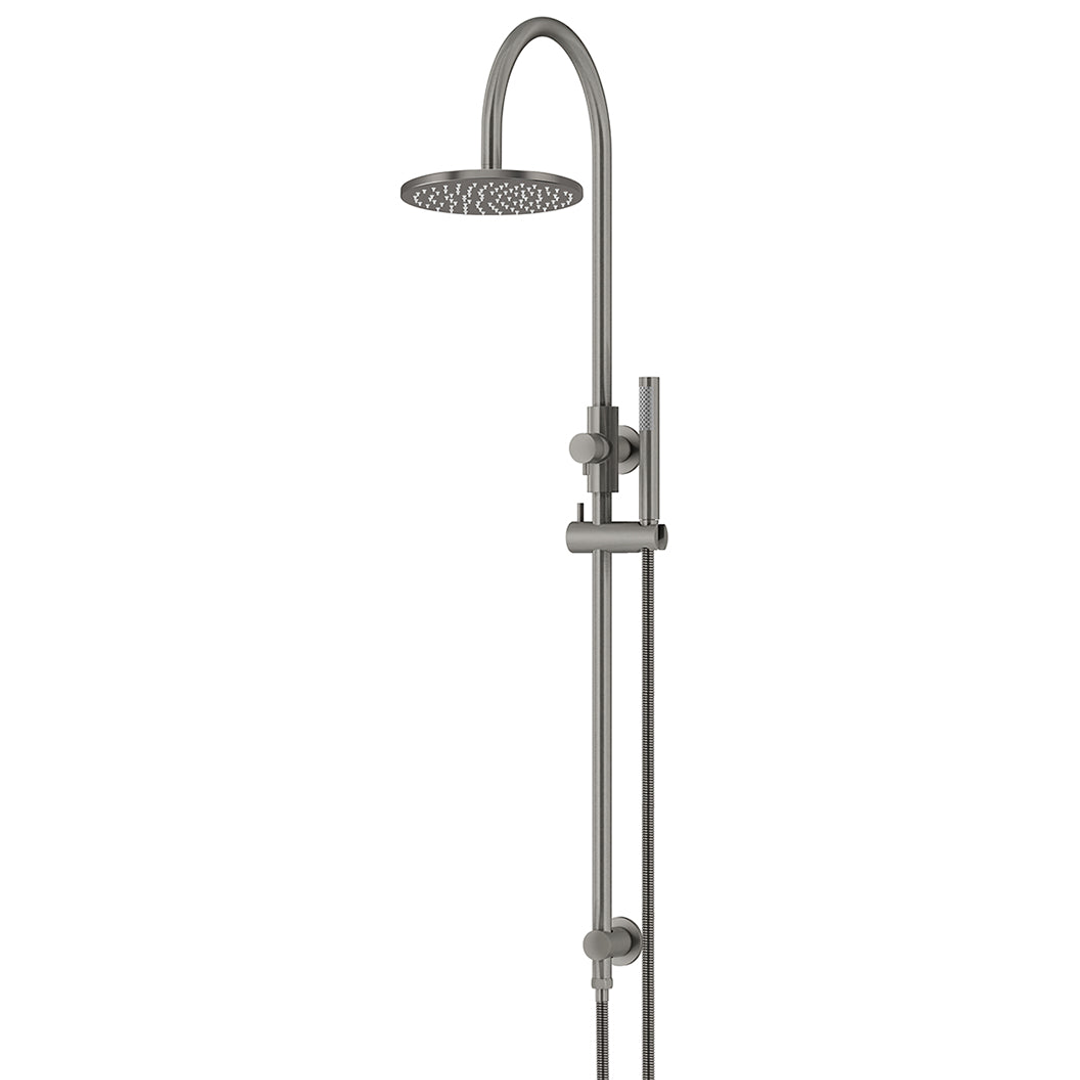 Meir 200Mm Round Overhead Shower Set Single Function Hand Shower - Shadow Mz0904-R-Pvdgm