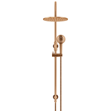 Meir 300Mm Round Overhead Shower Rail Three Function Hand Shower - Lustre Bronze