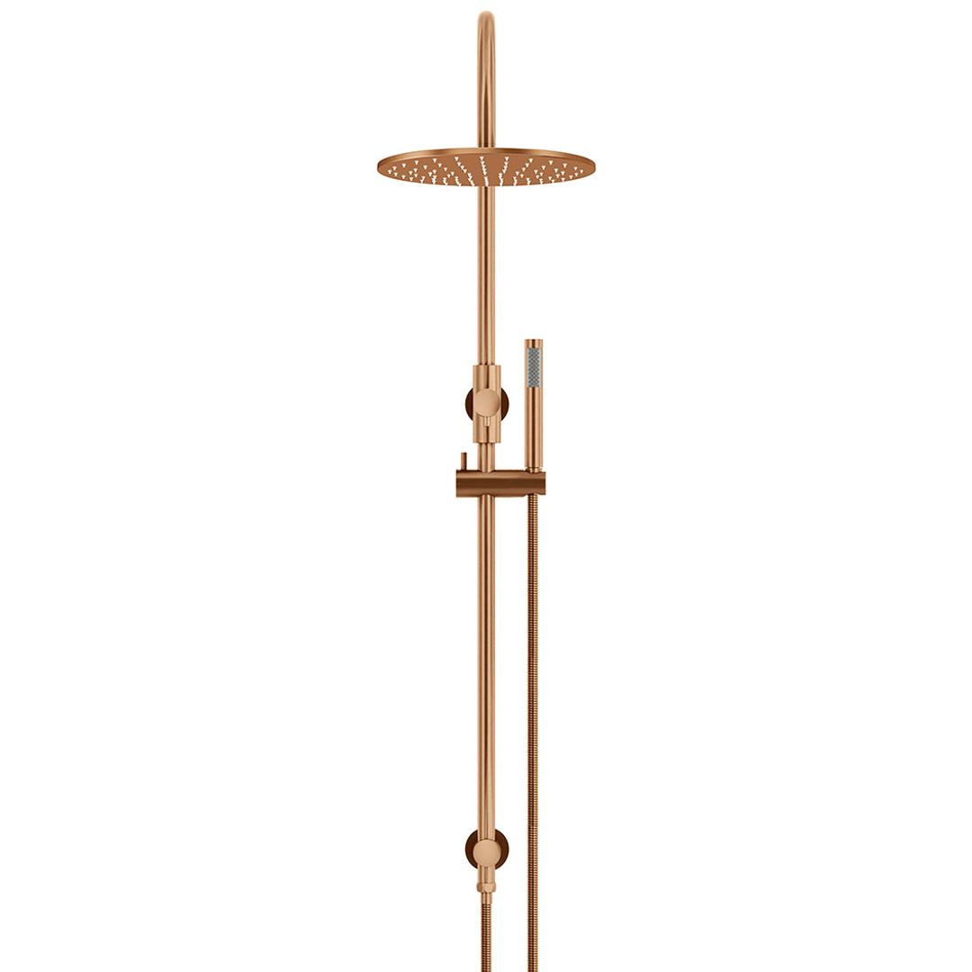 Meir 300Mm Round Overhead Shower Set Single Function Hand Shower - Lustre Bronze