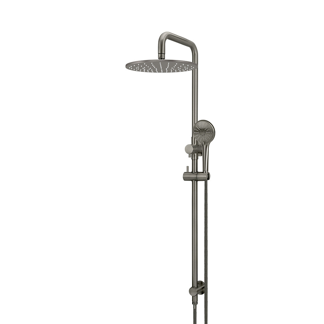 Meir Round Combination Shower Rail 300Mm Rose Three Function Hand Shower - Shadow