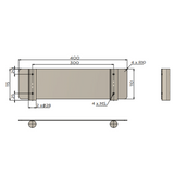 Meir Curvae Shower Shelf 400Mm - Polished Chrome