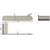 Meir Curvae Toilet Roll Holder - Lustre Bronze