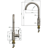 Meir Harrington Kitchen Mixer - Brushed Nickel