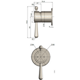 Meir Harrington Shower Mixer Finished Parts - Brushed Nickel